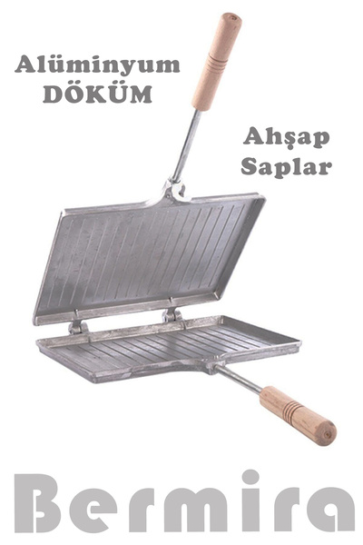 BERMİRA Home Collection Ocak Üstü El Tost Makinesi - 24x18 cm