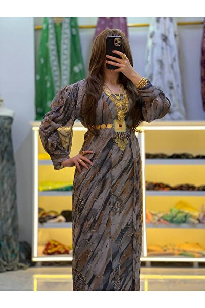 SOLİN YÖRESEL Kadın Yöresel Düğünlük Kaftan Abiye Elbise(Görseldeki Aksesuarl...