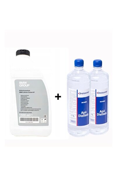 BMW Pachet antigel concentrat albastru 1.5 litri si apa distilata Dreissner 2L