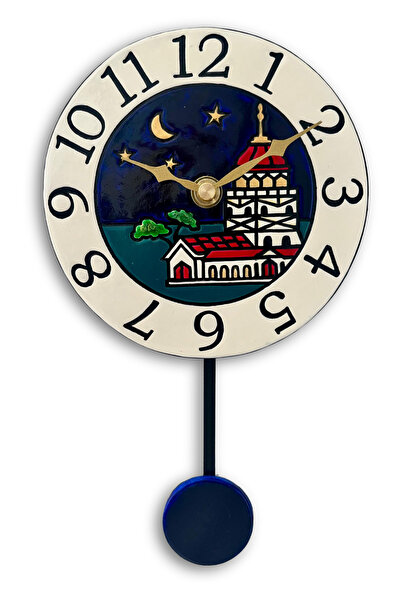 Tick Tack Clocks İstanbul Koleksiyonu Seramik Sarkaçlı Duvar Saati | El Yapım...