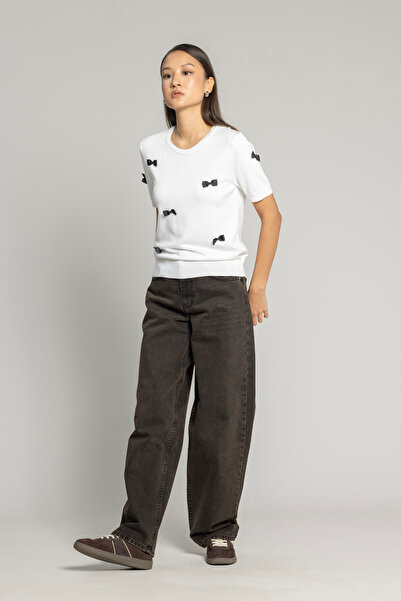 Avrile Women's Knitwear Bow Blouse