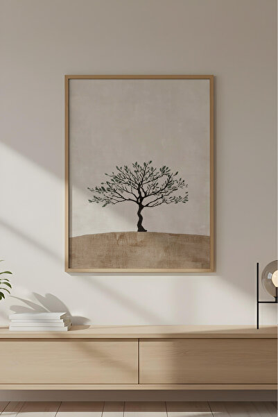 huhuli Ahşap Çerçeveli Wabi Sabi Koleksiyon Tablo Huhu734