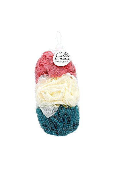 colier ليفة الاستحمام ليفة الاستحمام ليفة الكرة 3 قطع ليفة رغوية شبكية