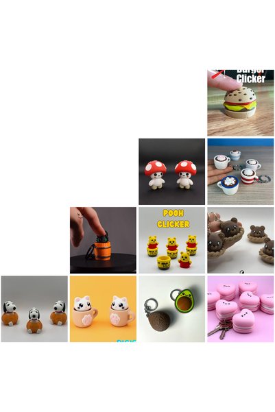 SELÇUK 5-Piece Mixed Clicker Keychain