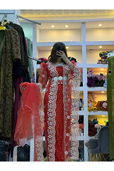 SOLİN YÖRESEL Kadın Yöresel Düğünlük Kaftan Abiye Elbise(Görseldeki aksesuarl...
