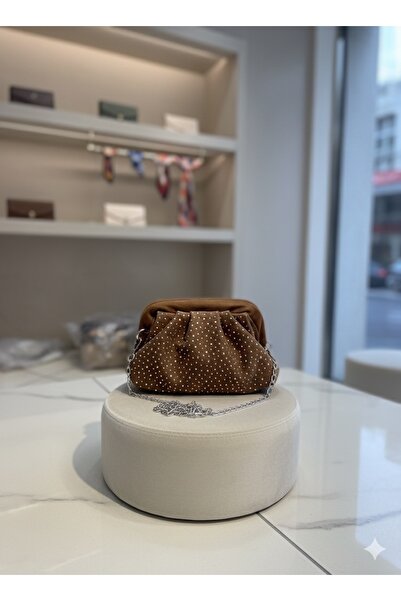 RMY MODA SÜET TAŞLI ŞIK Tek Ebat Orta Boy El, Omuz ve Çapraz Çanta