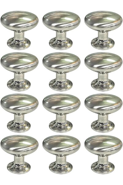 Raco Modern Furniture Handle Knobs Cabinet Drawer Pull Knobs (12, SS FLAT)
