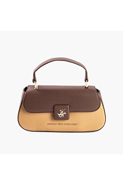 Beverly Hills Polo Club Two-Tone Flap Handbag