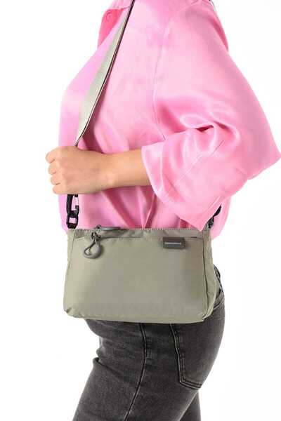 Sanmorris Sanmoris Women's 3-Compartment Parachute Fabric Crossbody Bag