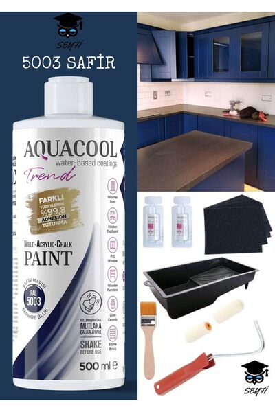 Aquacool Trend kendiliğinden vernikli çelik ahşap kapı beyaz eşya mutfak dolabı fayans petek metal boya 500 ml set