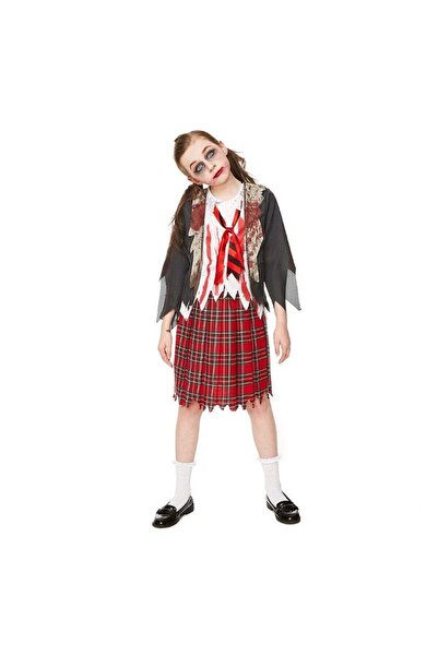 MAD TOYS Zombie School Uniform Girl Dress Up Kids Halloween Costume