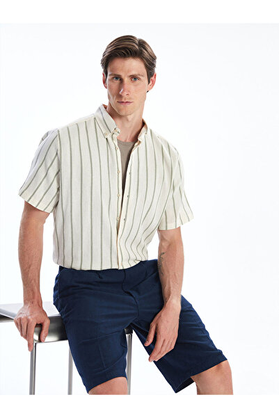 LC Waikiki Ανδρικό πουκάμισο GiyÇık Store den Green με κανονική εφαρμογή, κον...