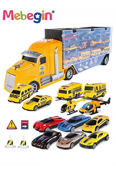 Generic Mebigen 12-Piece Vehicle Playset: 10 Cars & 2 Planes, Music Construction Car & Storage Truck, Ages 3