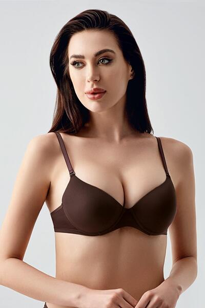 cotonhause Women's Push-Up Brown Bra – Shaping Model C5T1N0733