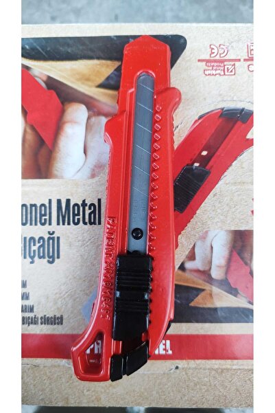 GenelTedarik METAL GÖVDE FALÇATA , MAKET BIÇAK KIRMIZI