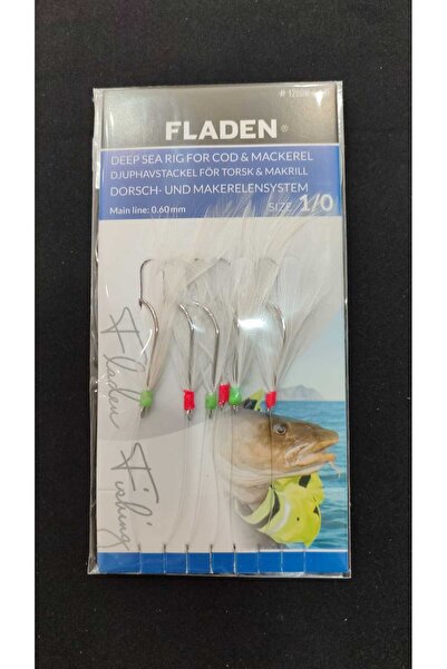 FLADEN Beyaz Tüylü 5 Köstek Hazır Takım LÜFER PALAMUT ÇİNEKOP TAKIMI 7 NUMARA