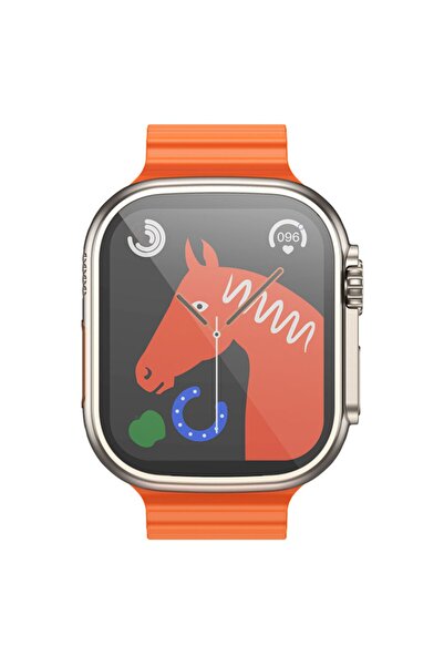 hoco. Hoco (Y12 Ultra) - Ceas inteligent, 1,96 inci, Ruiyu 8762DT, 128MB, Bluetooth dual | Titaniu GOLD