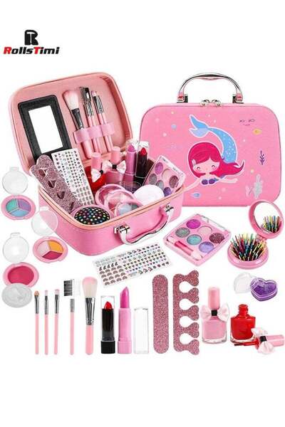 Generic Zaria Toys Girls Real Makeup Kit Washable Kids Cosmetic Play Set with...