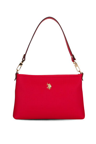 U.S. Polo Assn. حقيبة ماسنجر نسائية حمراء اللون Us26264