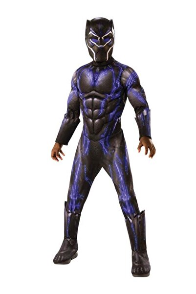 Generic Rubie's Deluxe Black Panther Battle Suit for ages 5-6, Size M (116 cm...