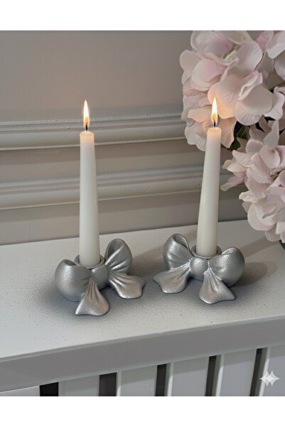 rabiskoile3d İKİLİ Fiyonk Şamdan Mumluk Modern Dekor