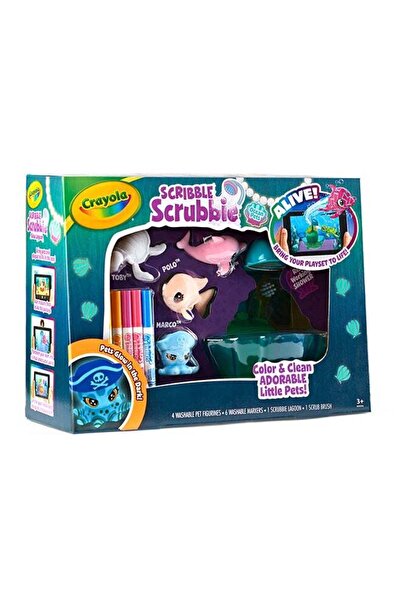 Crayola Scribble Scrubbie Glow Lagoon Sea Animals Playset