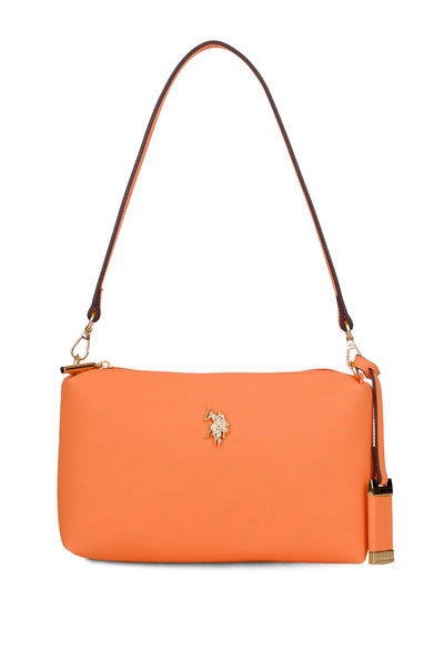 U.S. Polo Assn. حقيبة كتف نسائية برتقالية اللون Us26274