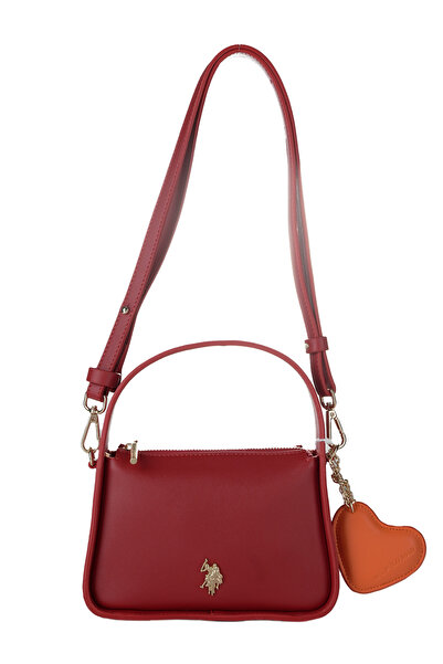 U.S. Polo Assn. حقيبة ماسنجر نسائية حمراء اللون Us26190