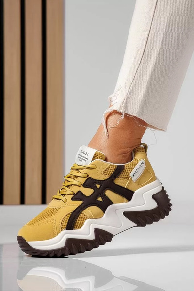 Zaira Adidasi dama galbeni din piele ecologica Aurora #22499 - 40