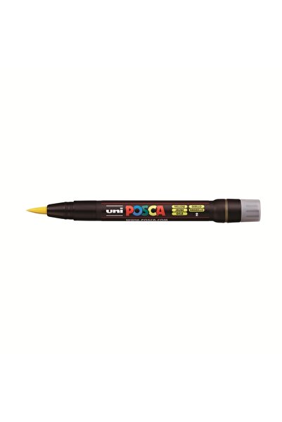Uni Posca PCF-350 Brush Marker, Yellow