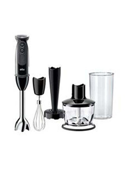 Braun Multi Quick 5 MQ5237BK Hand Blender, 21 Speeds, 500ml Chopper, 600ml Beaker, Black