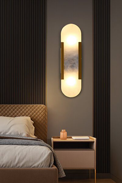 genric E14 ضاءة راديانس جدارية مودرن مستطيل ذهبى