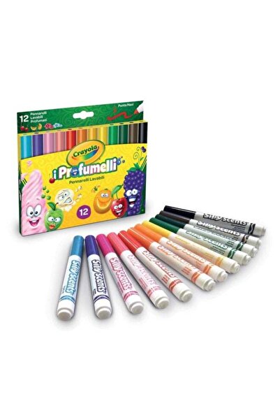 Crayola أقلام تحديد الخطوط العريضة المعطرة من سيلي سينتس، عبوة من 12 قلمًا (ق...