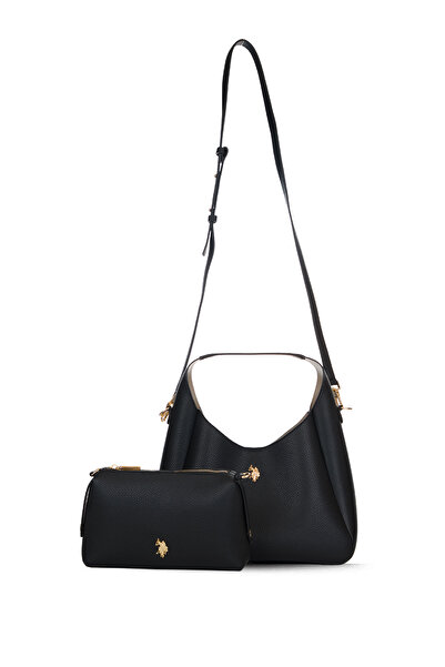 U.S. Polo Assn. Geantă neagră de umăr pentru femei Us26151
