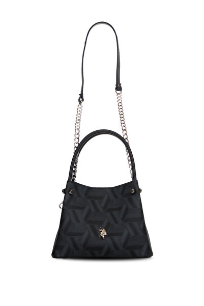 U.S. Polo Assn. حقيبة ماسنجر نسائية سوداء اللون Us26130