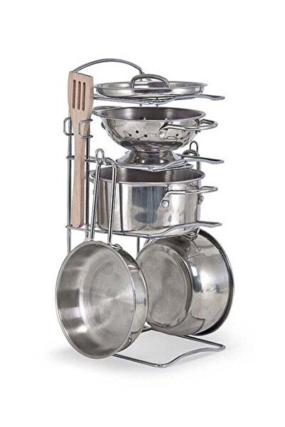 Melissa & Doug 8-Piece Pots & Pans Play Set (Let's Play House)
