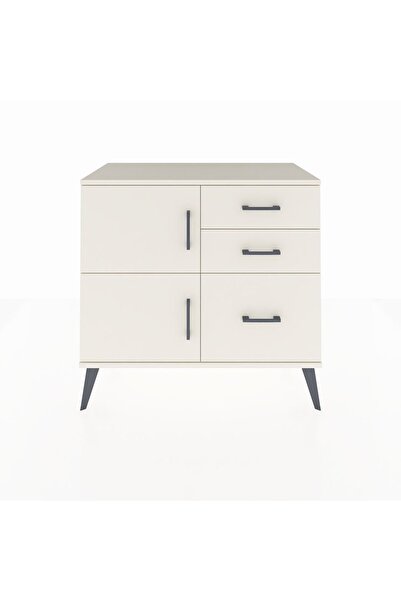 Dienni Hyperion Şifonyer Tek Raflı 3 Çekmeceli 2 Kapaklı 88x44x80 Aytaşı-Aytaşı