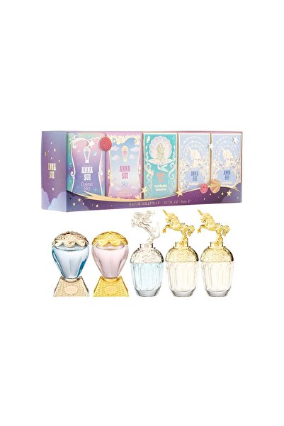 Anna Sui For Women Mini Set Eau De Toilette 5 X 5ml (Fantasia Mermaid + Sky + Secret Wish + Cosmic S