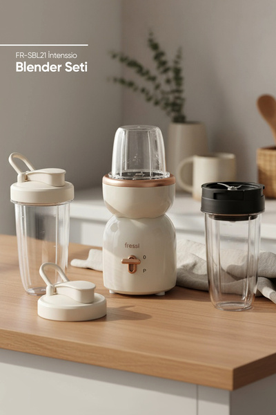 ozbience Güçlü Öğütücülü Çift Şişeli Smoothie Blender Seti 400W