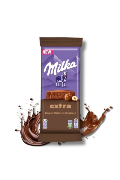 Milka Extra Chunky Noisette Chocolate 190g – Fındıklı Sütlü Çikolata