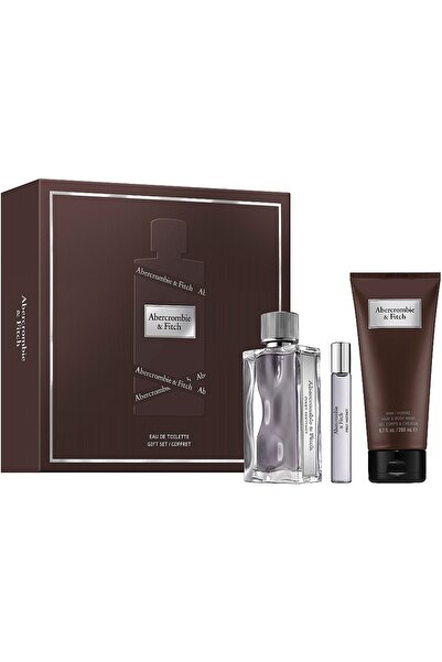 Abercrombie & Fitch First Instinct For Men Set Eau De Toilette 100ml + Eau De Toilette 15ml + Hair &