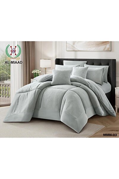 ALMIAAD Double bed quilt set, 8 pieces, soft winter velvet, heavy, embossed p...