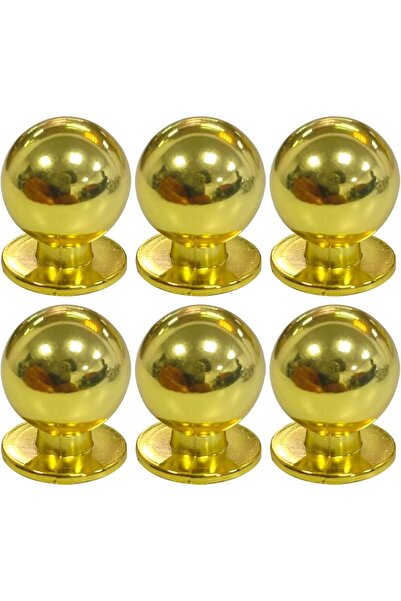 Raco مقابض أثاث عصرية (6 قطع، كرة معدنية نحاسية)
