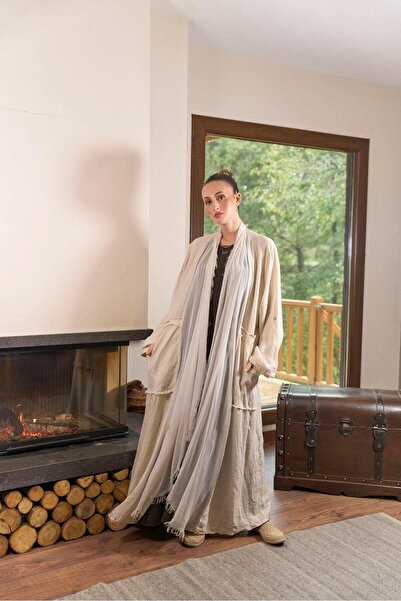 Ranasubaşı KETEN KAFTAN KREM