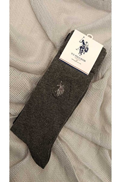 U.S. Polo Assn. Men's Woven Fabric Long 2-Piece Socks