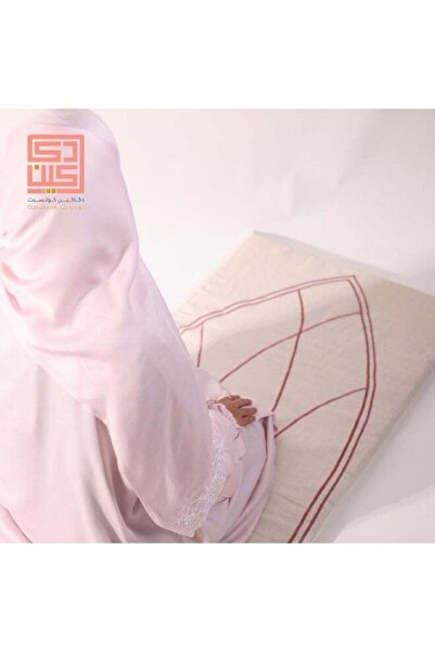 Dakakeen Concept سجادة صلاة فاخرة مبطنة بإسفنج الذاكرة من دكاكين الخير، مع ملاءة صلاة خفيفة الوزن - وردي