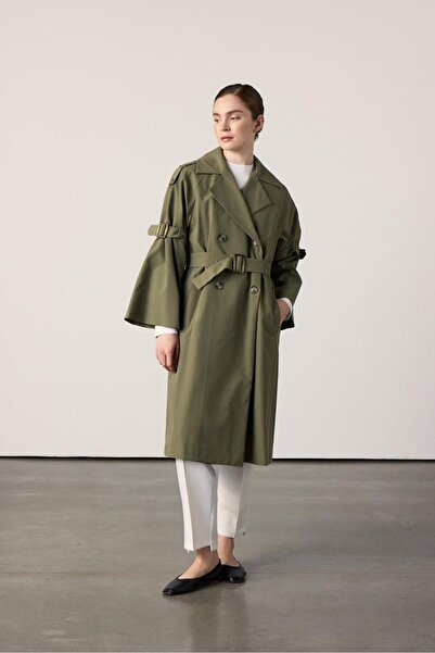 Line By Touches Kol Kemerli Trençkot