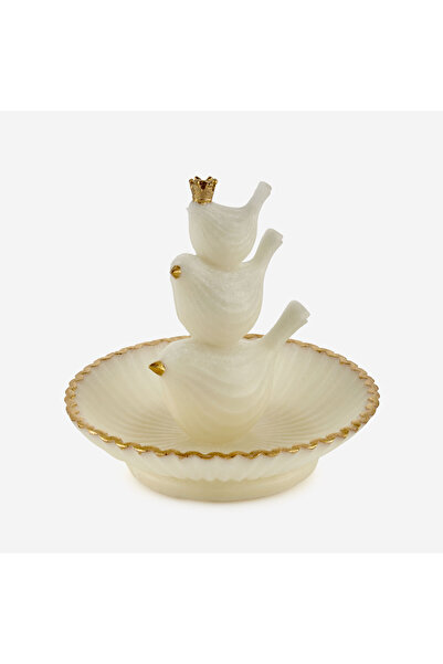 CHIARA ALESSI Beyaz Poliresin Dekoratif Obje 16,2X16,2X15,5 Cm