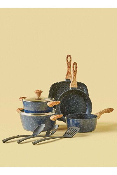 East from Noon 10-Piece Cookware Set with Granite Coating