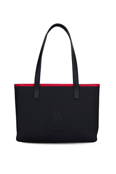 U.S. Polo Assn. Geantă de umăr pentru femei, albastru bleumarin-roșu, Us26293